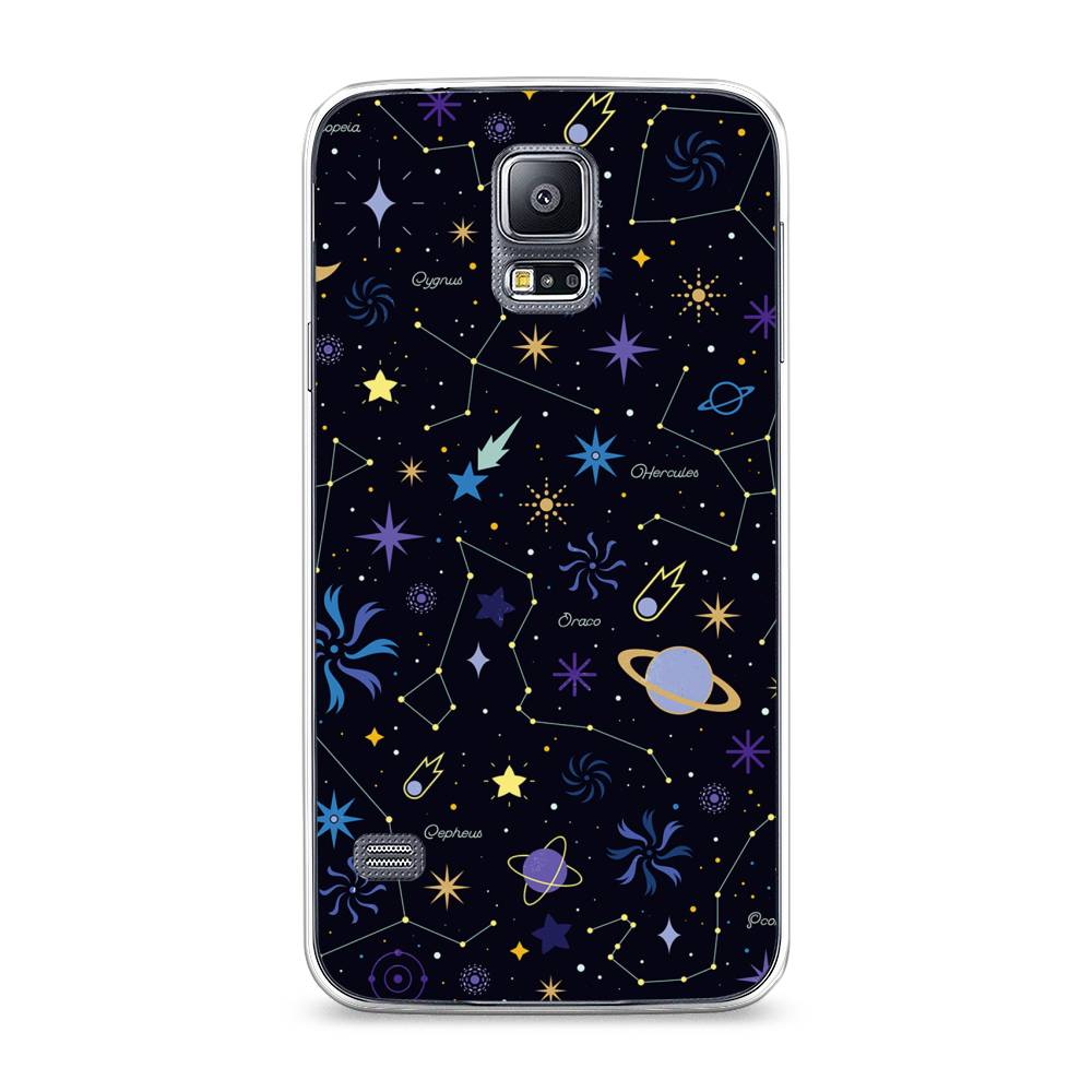 

Чехол на Samsung Galaxy S5 "Цветной космос", Желтый, 24150-2