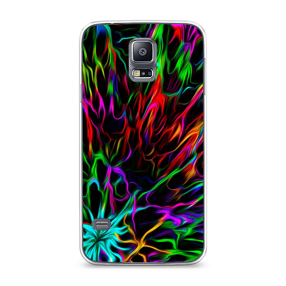 

Чехол на Samsung Galaxy S5 "Разноцветные разводы", Голубой;зеленый;оранжевый, 24150-3