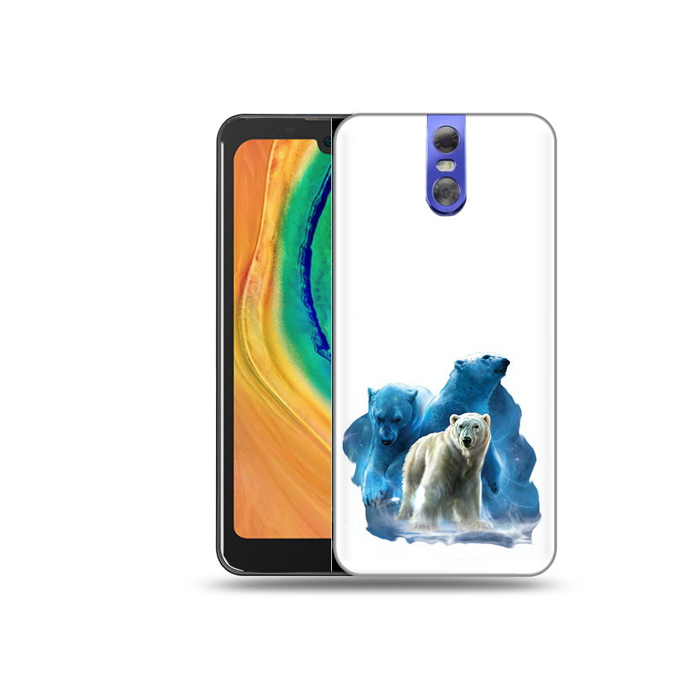 

Чехол MyPads Tocco для Doogee BL7000 полярный медведь, Прозрачный, Tocco