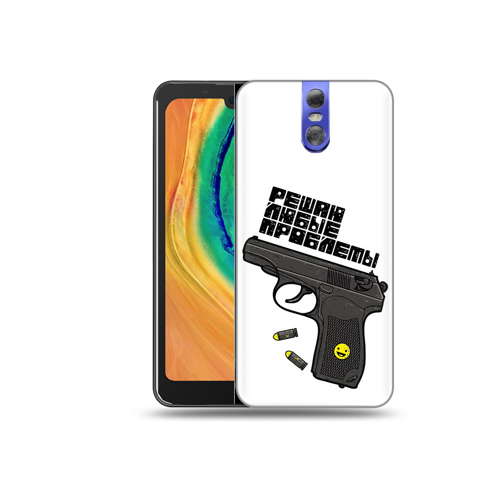 

Чехол MyPads Tocco для Doogee BL7000 пистолет против проблем, Прозрачный, Tocco