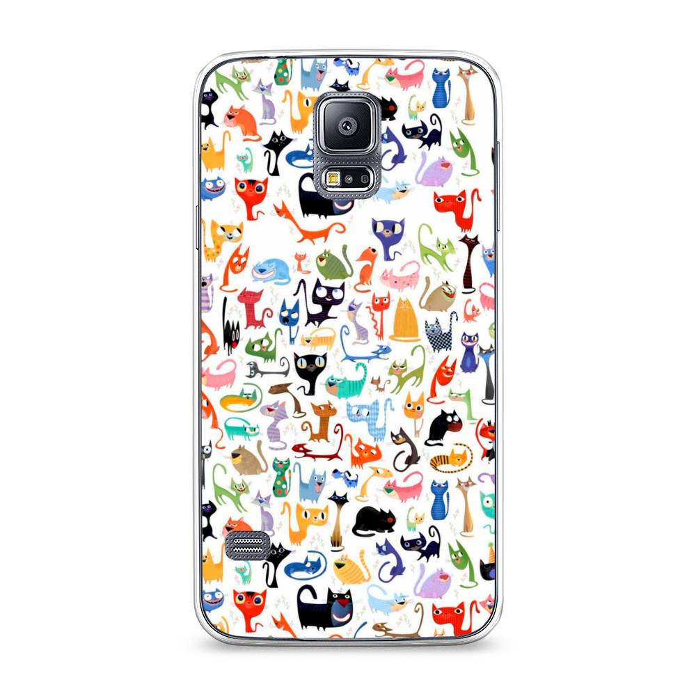 

Чехол на Samsung Galaxy S5 "Цветные коты", Разноцветный, 24150-1