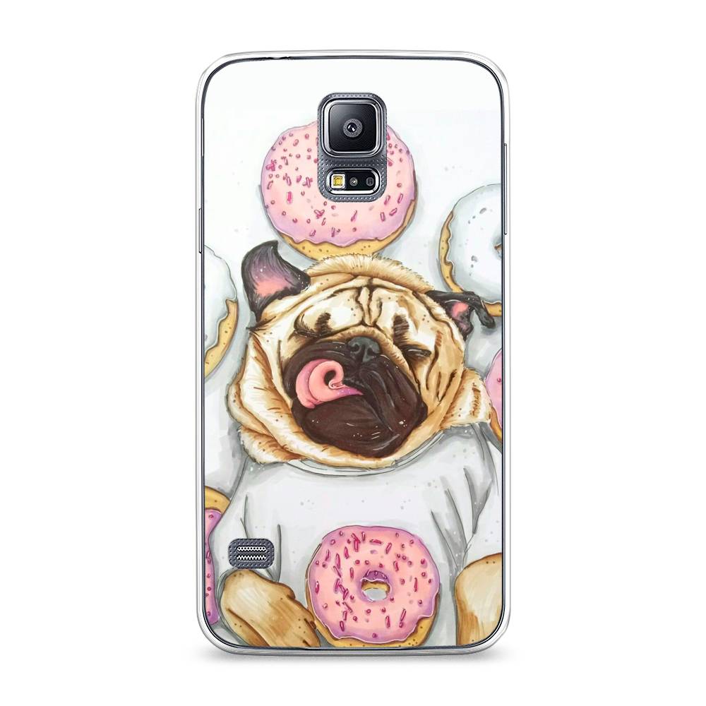 

Чехол на Samsung Galaxy S5 "Счастливый мопс", Розовый;бежевый;коричневый, 24150-1