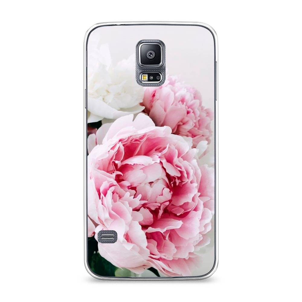 

Чехол на Samsung Galaxy S5 "Розовые и белые пионы", Розовый;белый, 24150-2