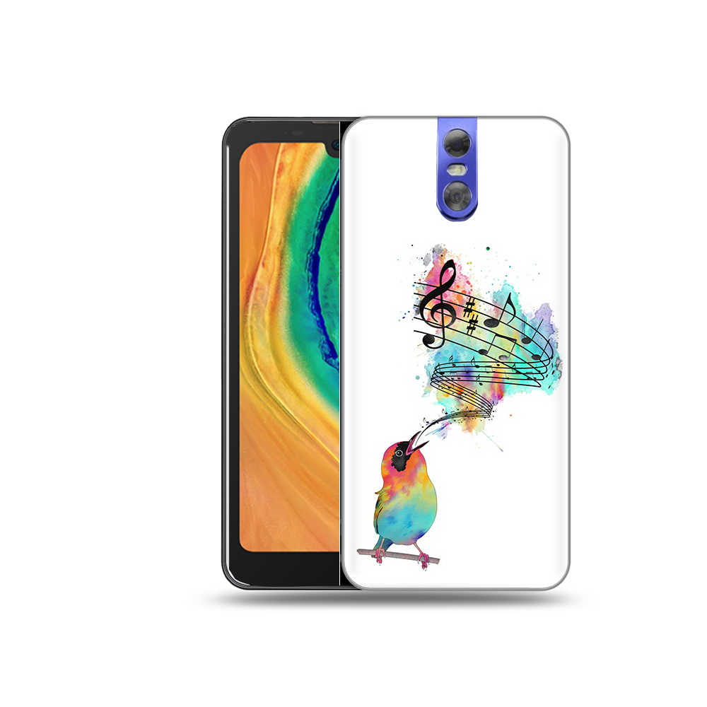 

Чехол MyPads Tocco для Doogee BL7000 певчая птичка, Прозрачный, Tocco