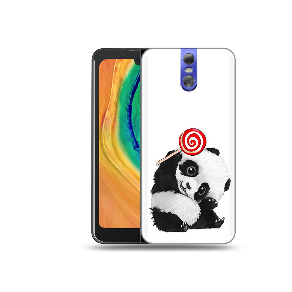 

Чехол MyPads Tocco для Doogee BL7000 панда с леденцом, Прозрачный, Tocco