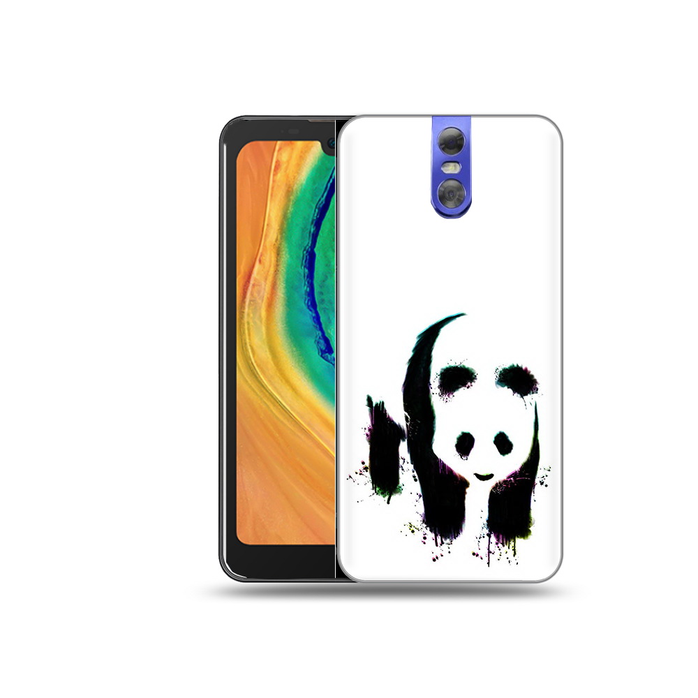 

Чехол MyPads Tocco для Doogee BL7000 панда в акварели, Прозрачный, Tocco
