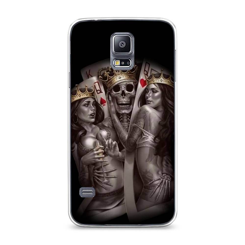 

Чехол на Samsung Galaxy S5 "Карты король и королевы", Серый;желтый, 24150-6