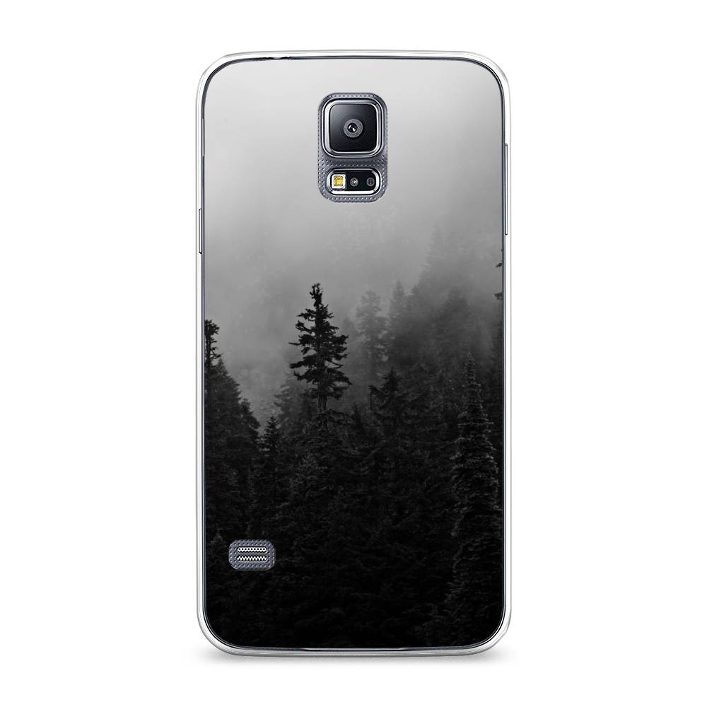 

Чехол на Samsung Galaxy S5 "Туманный лес", Серый;черный, 24150-2