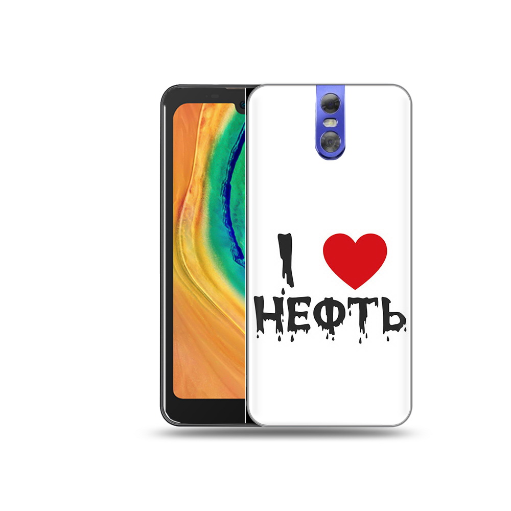 

Чехол MyPads Tocco для Doogee BL7000 нефть, Прозрачный, Tocco