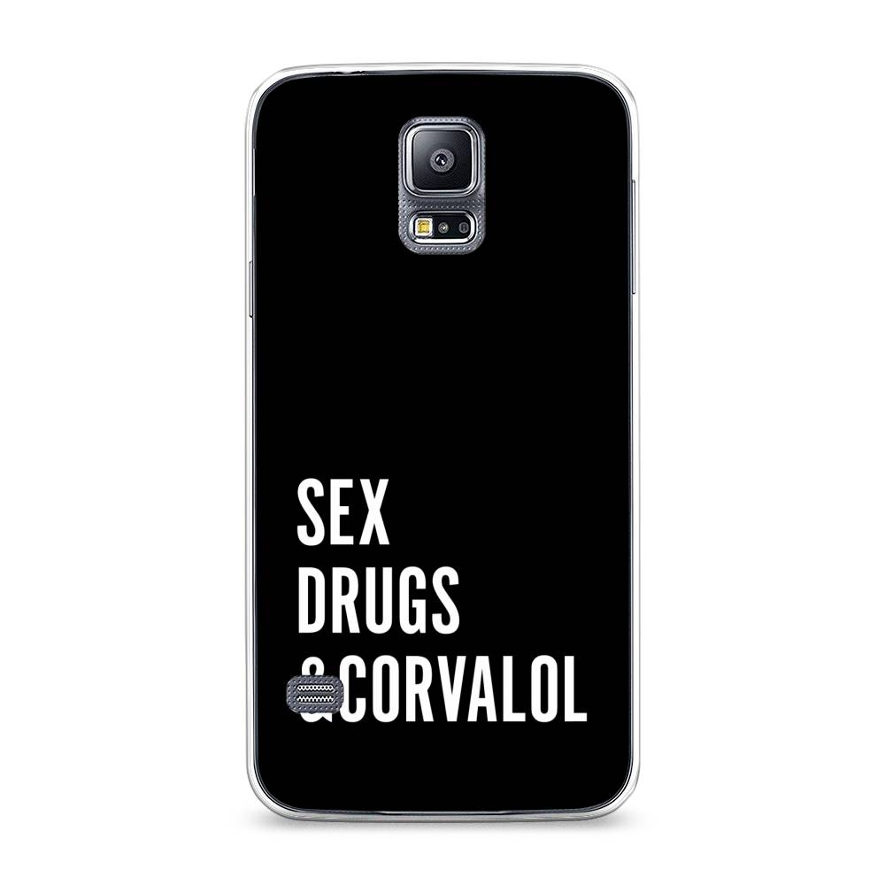 

Чехол на Samsung Galaxy S5 "Corvalol", Черный;серый;белый, 24150-6