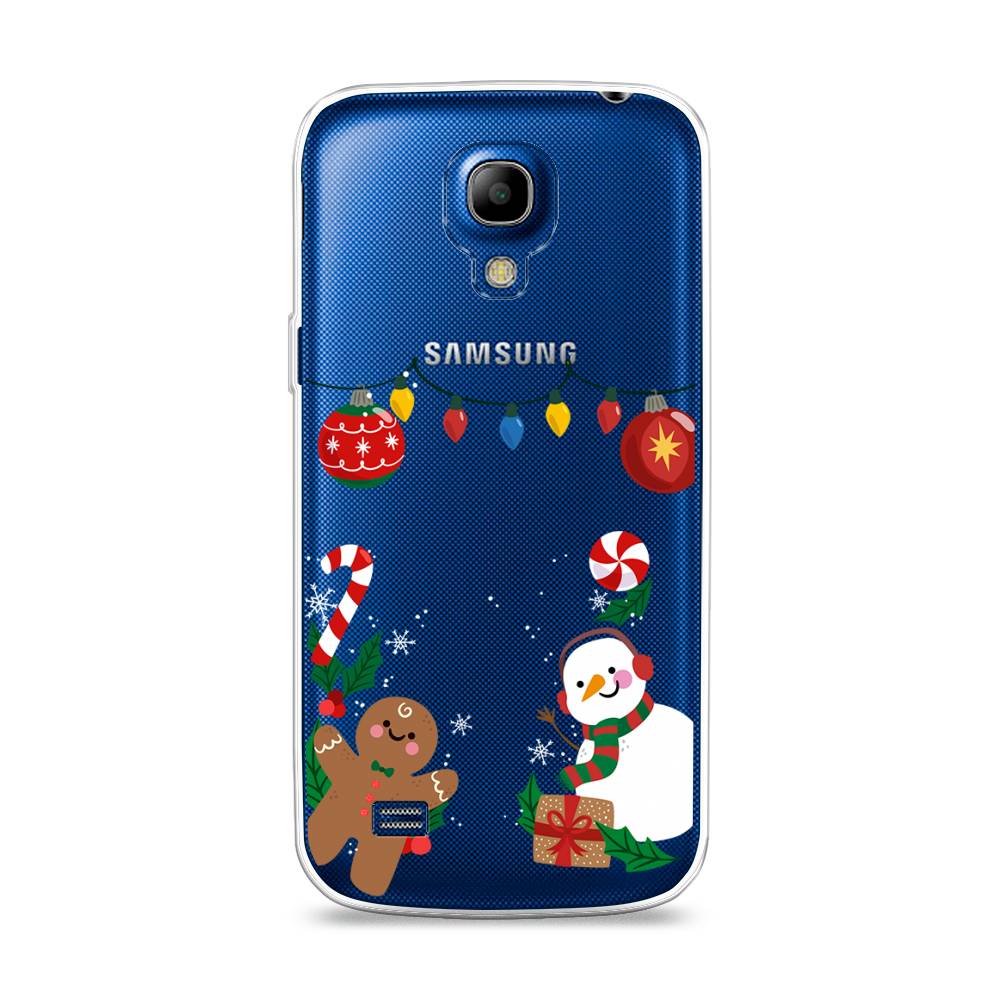 

Чехол на Samsung Galaxy S4 mini "Новогоднее настроение", Коричневый;красный;зеленый, 24050-5