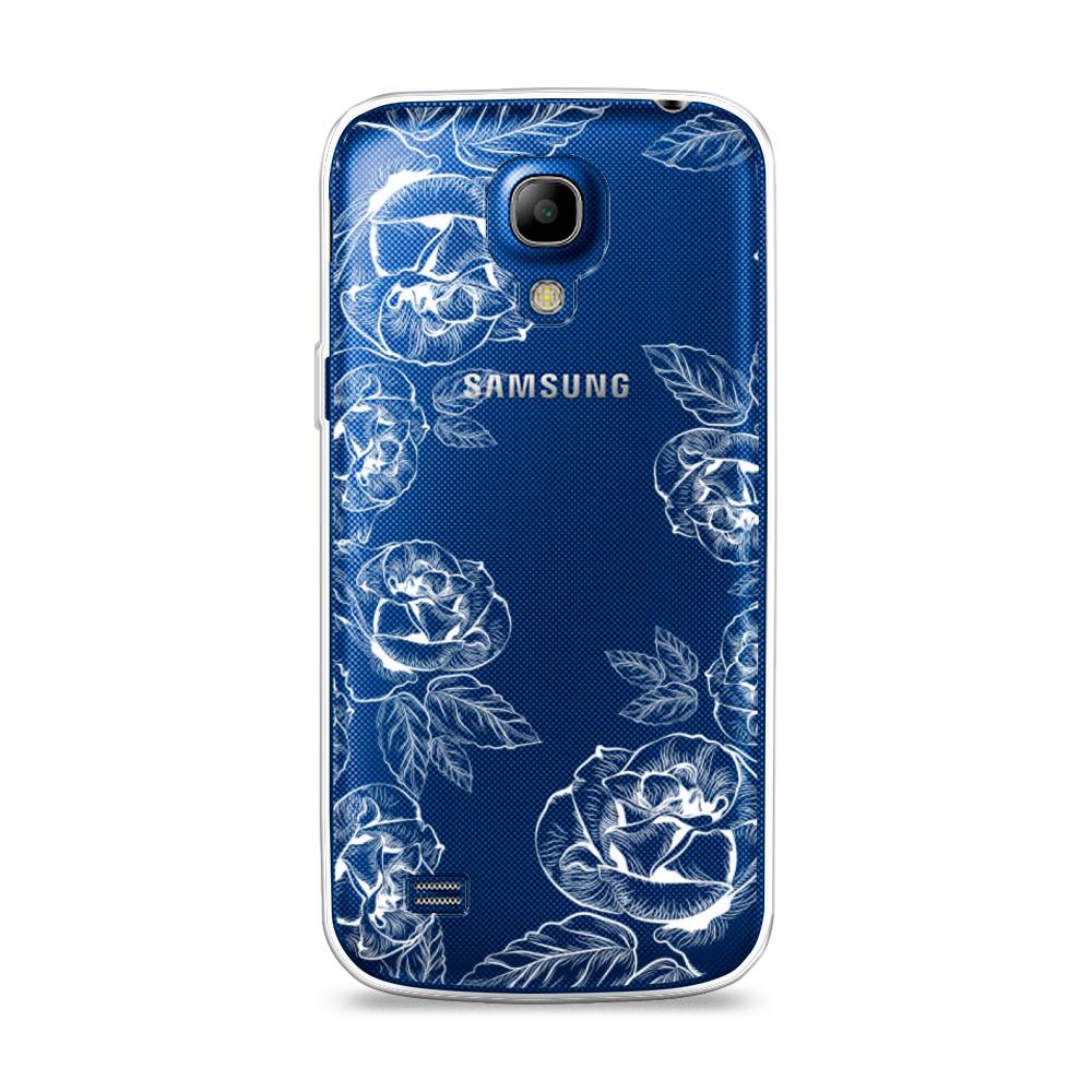 

Чехол на Samsung Galaxy S4 mini "Розы графика", Черный;серый, 24050-2