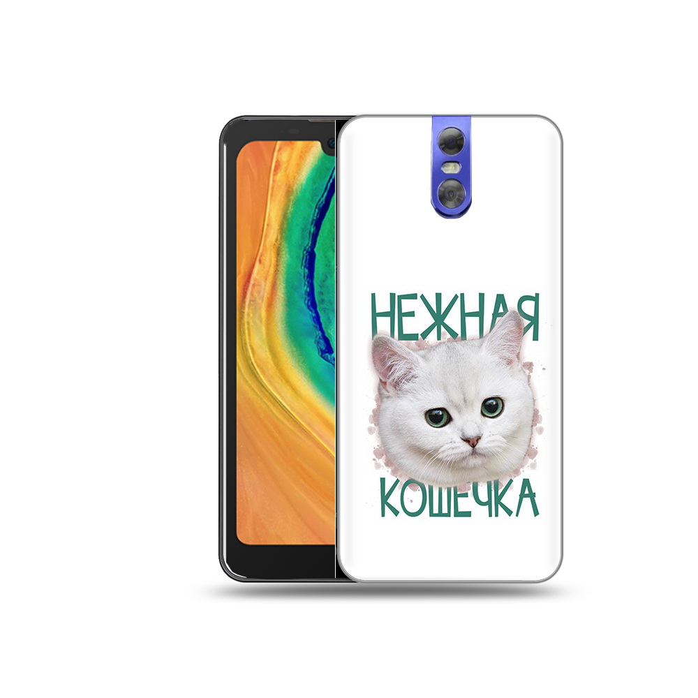 

Чехол MyPads Tocco для Doogee BL7000 нежная кошечка, Прозрачный, Tocco