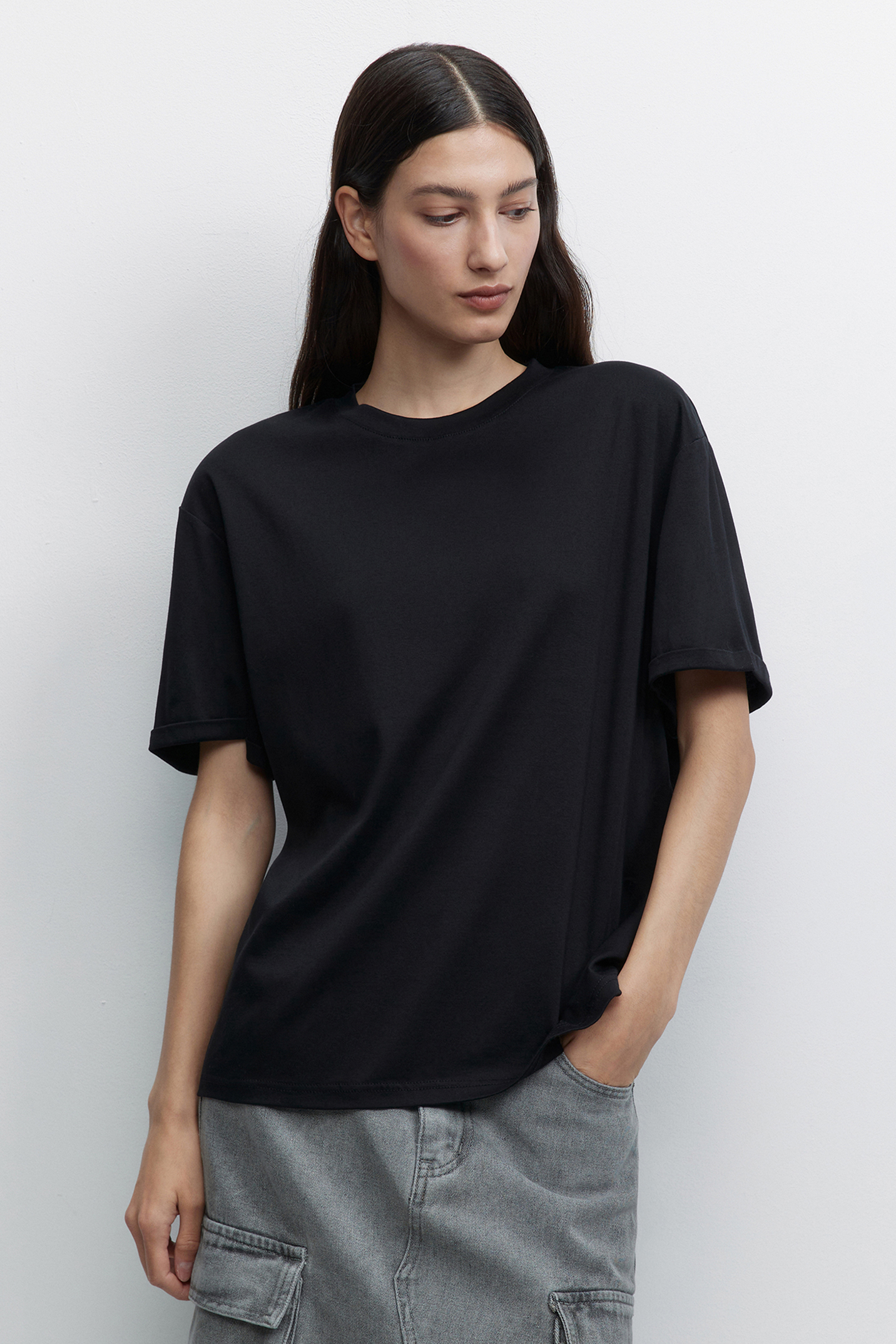 

Футболка женская Befree 2341397440-50 черная S, Черный, 2341397440-50