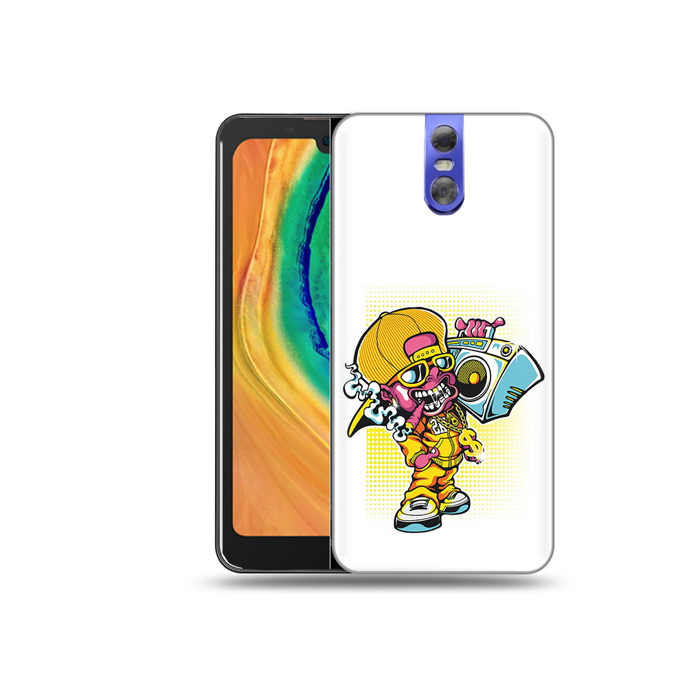 

Чехол MyPads Tocco для Doogee BL7000 нарисованный парень с колонкой, Прозрачный, Tocco