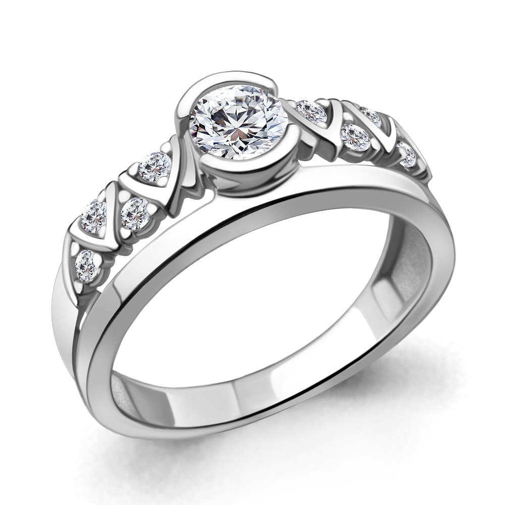 

Кольцо из серебра с фианитом Aquamarine Aquamarine 66650А_925_р р. 20, 66650А_925_р