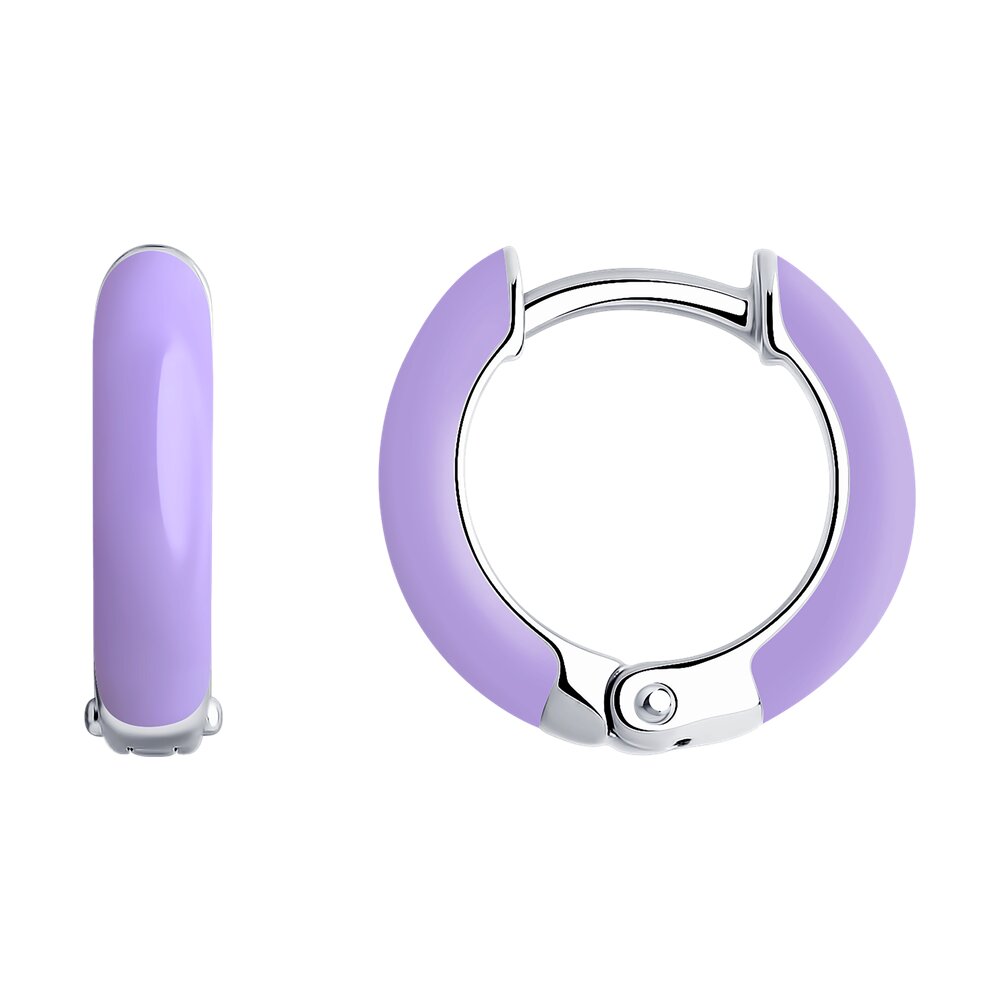 

Серьги конго из серебра SOKOLOV 94025866, эмаль, 94025866
