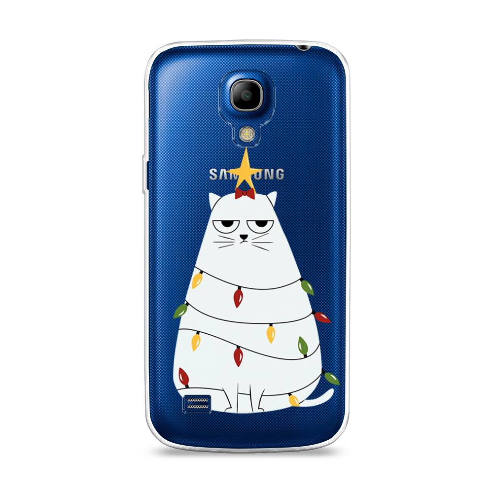 

Чехол на Samsung Galaxy S4 mini "Котик в гирлянде", Белый;красный;желтый, 24050-1