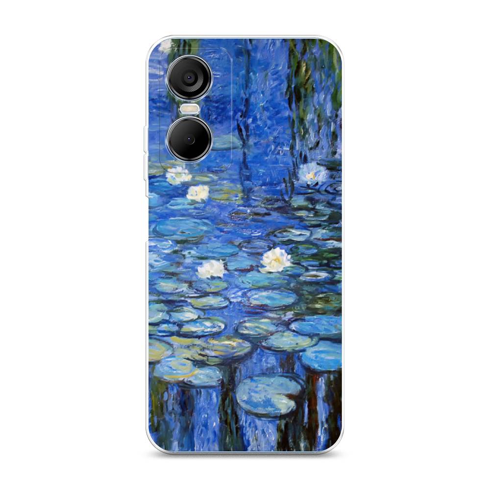

Чехол на Tecno Pop 6 Pro "Нарисованный пруд", Синий;зеленый, 302750-4