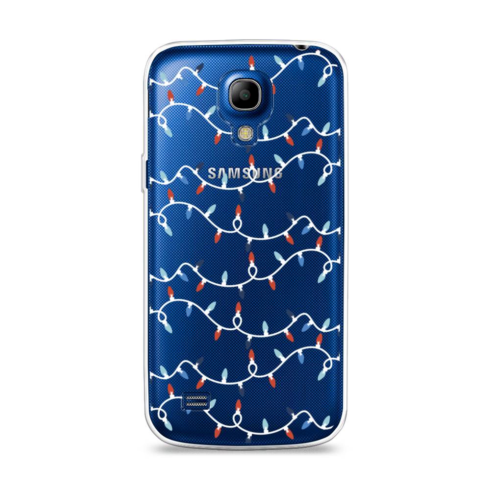 

Чехол на Samsung Galaxy S4 mini "Разноцветная гирлянда", Белый;красный;синий, 24050-5