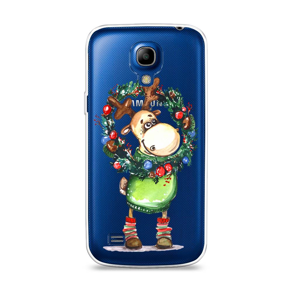 

Чехол на Samsung Galaxy S4 mini "Олень с новогодним венком", 24050-4