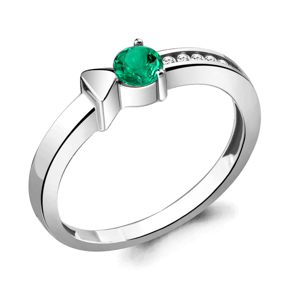 

Кольцо из серебра с фианитом Aquamarine Aquamarine 66648АГ_925_р р, 66648АГ_925_р