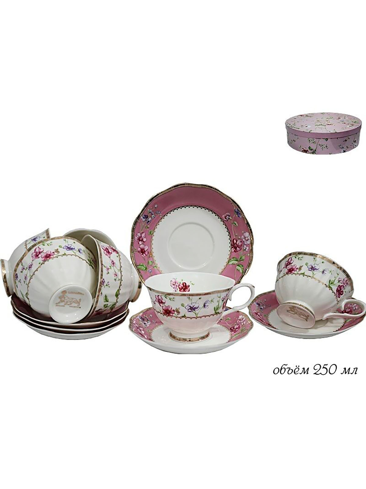 

Чайная пара Lenardi Розали, фарфор, 12 пр, на 6 персон, Белый