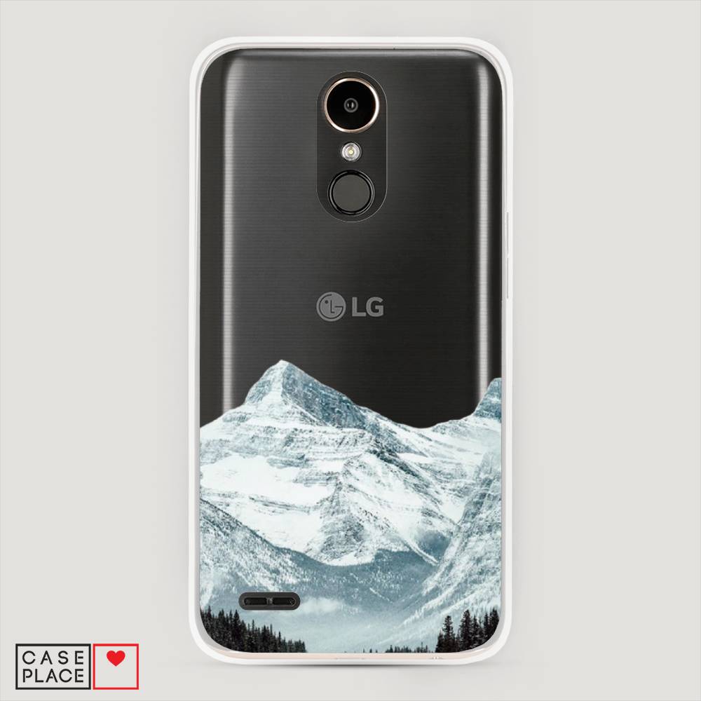 

Чехол на LG K10 2017 "Горы арт 1", Белый;зеленый, 81350-2