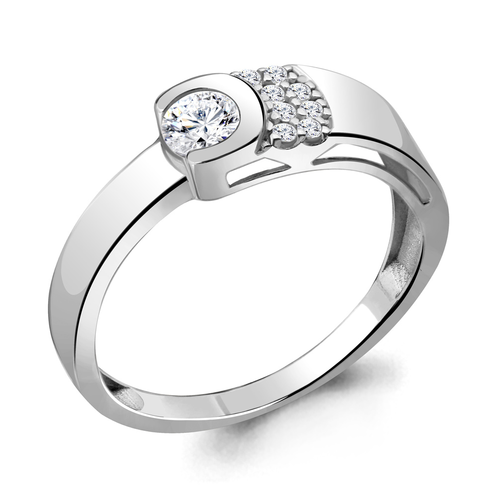 

Кольцо из серебра с фианитом Aquamarine Aquamarine 666471А_925_р р. 19, 666471А_925_р