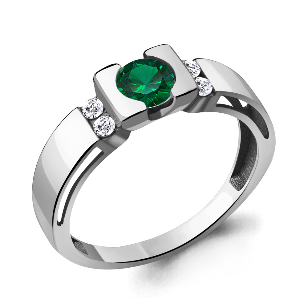 

Кольцо из серебра с фианитом Aquamarine Aquamarine 66646АГ_925_р р, 66646АГ_925_р