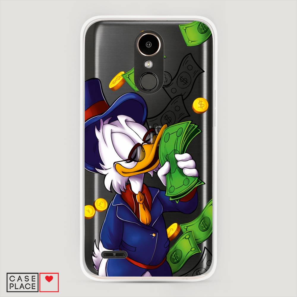 

Чехол на LG K10 2017 "Scrooge McDuck with Money", Синий;зеленый;белый, 81350-6