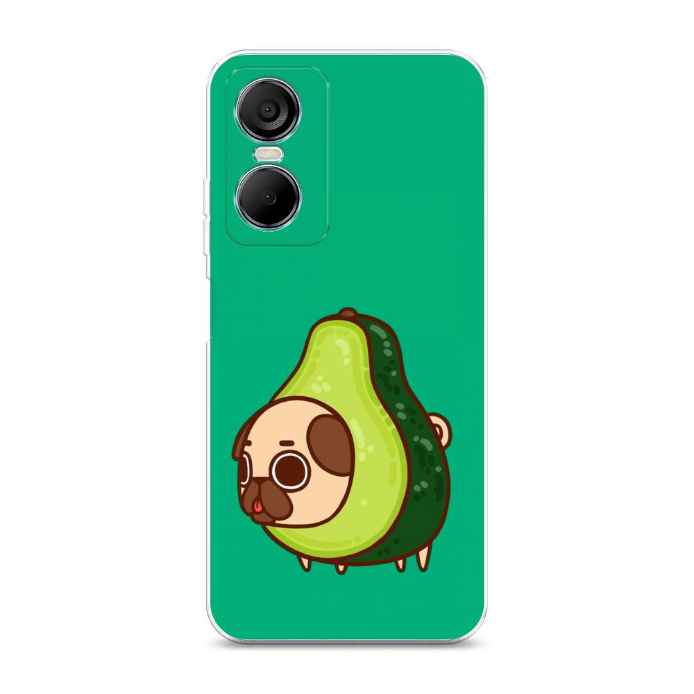

Чехол на Tecno Pop 6 Pro "Мопс авокадик", Зеленый, 302750-1