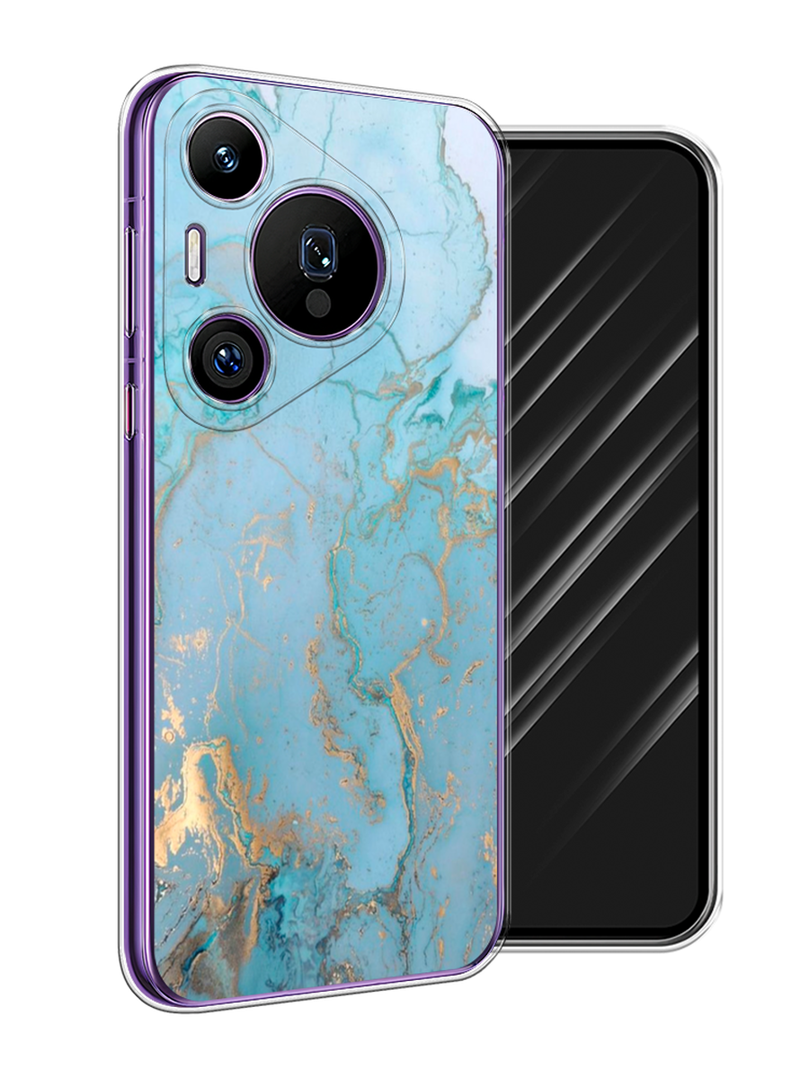 

Чехол Awog на Huawei Pura 70 Pro/70 Pro Plus "Голубой мрамор рисунок", 6124450-1