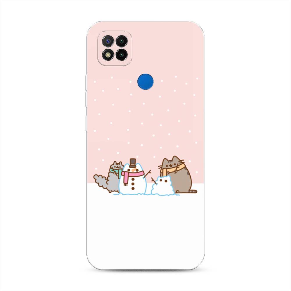 

Чехол для Xiaomi Redmi 9C "Котики в снегу", Розовый;белый;серый, 39050-5