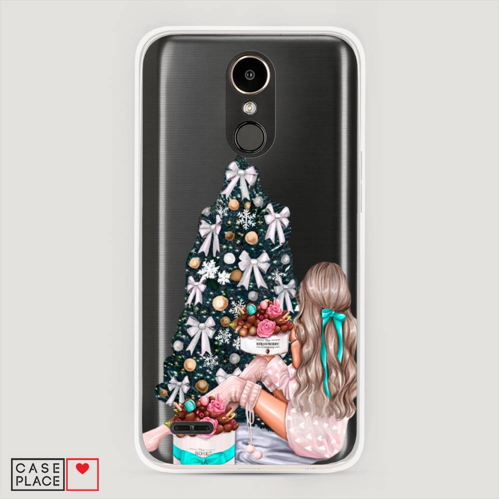 

Чехол на LG K10 2017 "New Year", Зеленый;бежевый;голубой, 81350-5