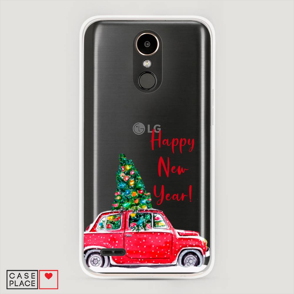 

Чехол на LG K10 2017 "Happy New Year", Красный;зеленый, 81350-5
