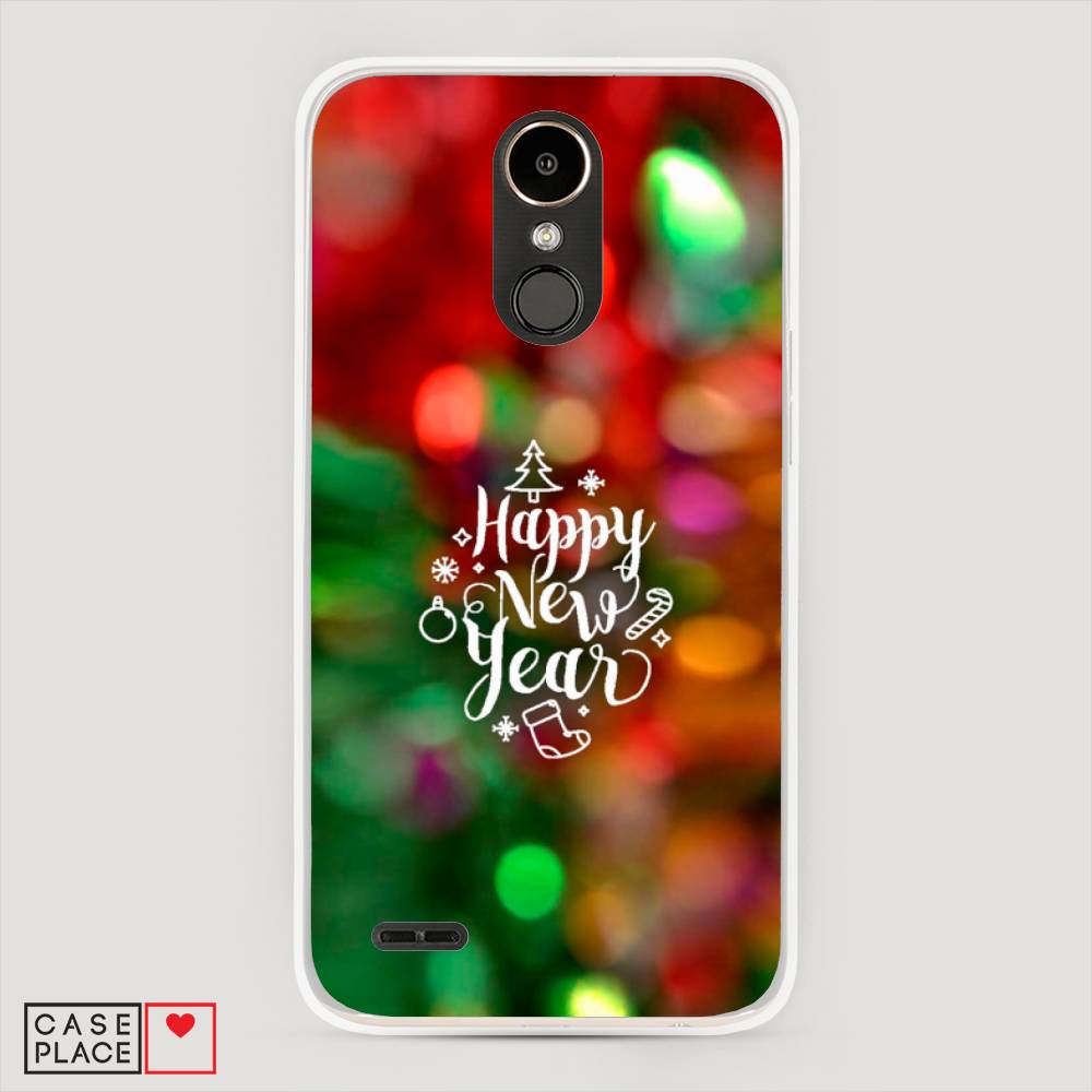 

Чехол на LG K10 2017 "Новый Год на елке", Зеленый;красный;желтый, 81350-5