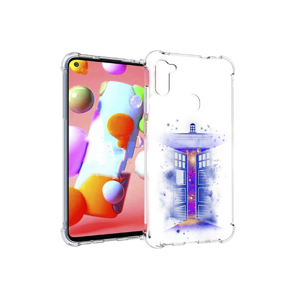 

Чехол MyPads Tocco для Samsung Galaxy M11 фиолетовый уголок абстракция (PT147121.487.659), Прозрачный, Tocco