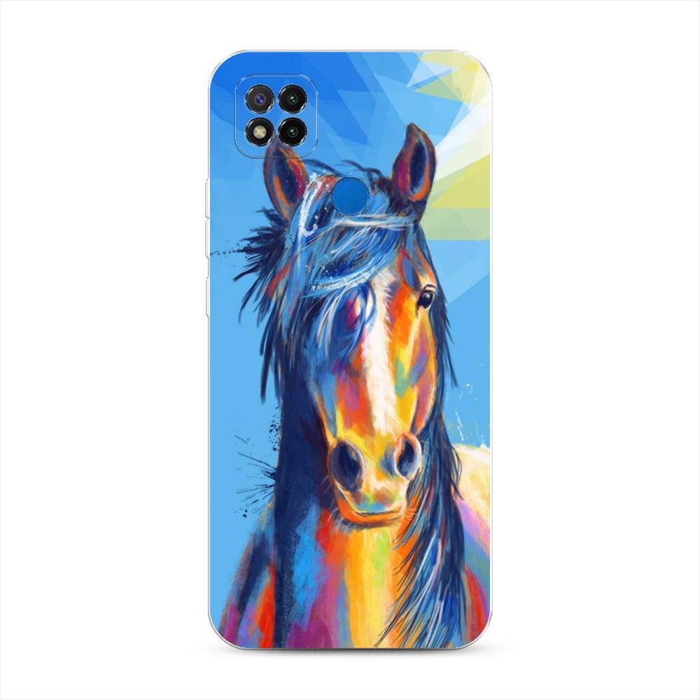 

Чехол для Xiaomi Redmi 9C "Лошадь арт 3", Голубой;желтый;синий, 39050-1