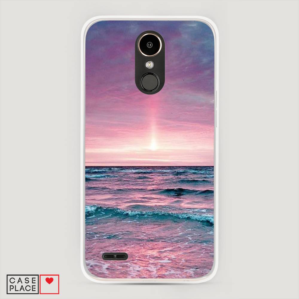 

Чехол на LG K10 2017 "Восход 3", Розовый;голубой, 81350-2
