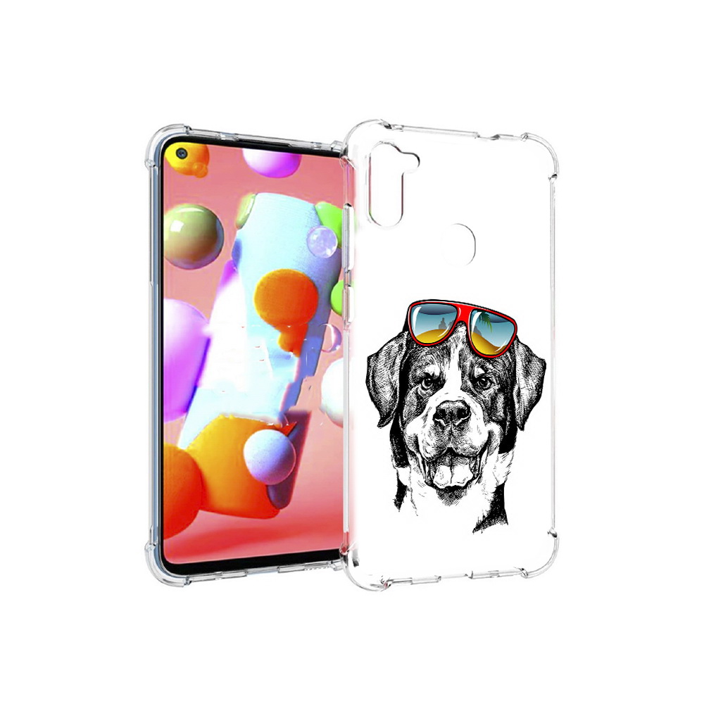 

Чехол MyPads Tocco для Samsung Galaxy M11 счастливая собака (PT147121.487.631), Прозрачный, Tocco