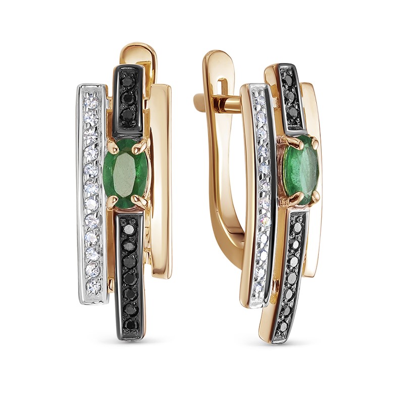 

Серьги из золота Vesna jewelry 21798-156-28-00, изумруд/бриллиант, 21798-156-28-00