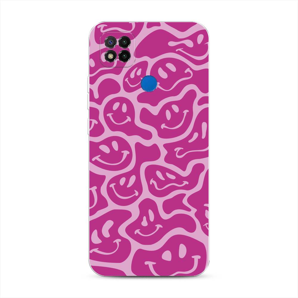 

Чехол на Xiaomi Redmi 9C "Расплывчатые смайлики розовые", Фиолетовый, 39050-6