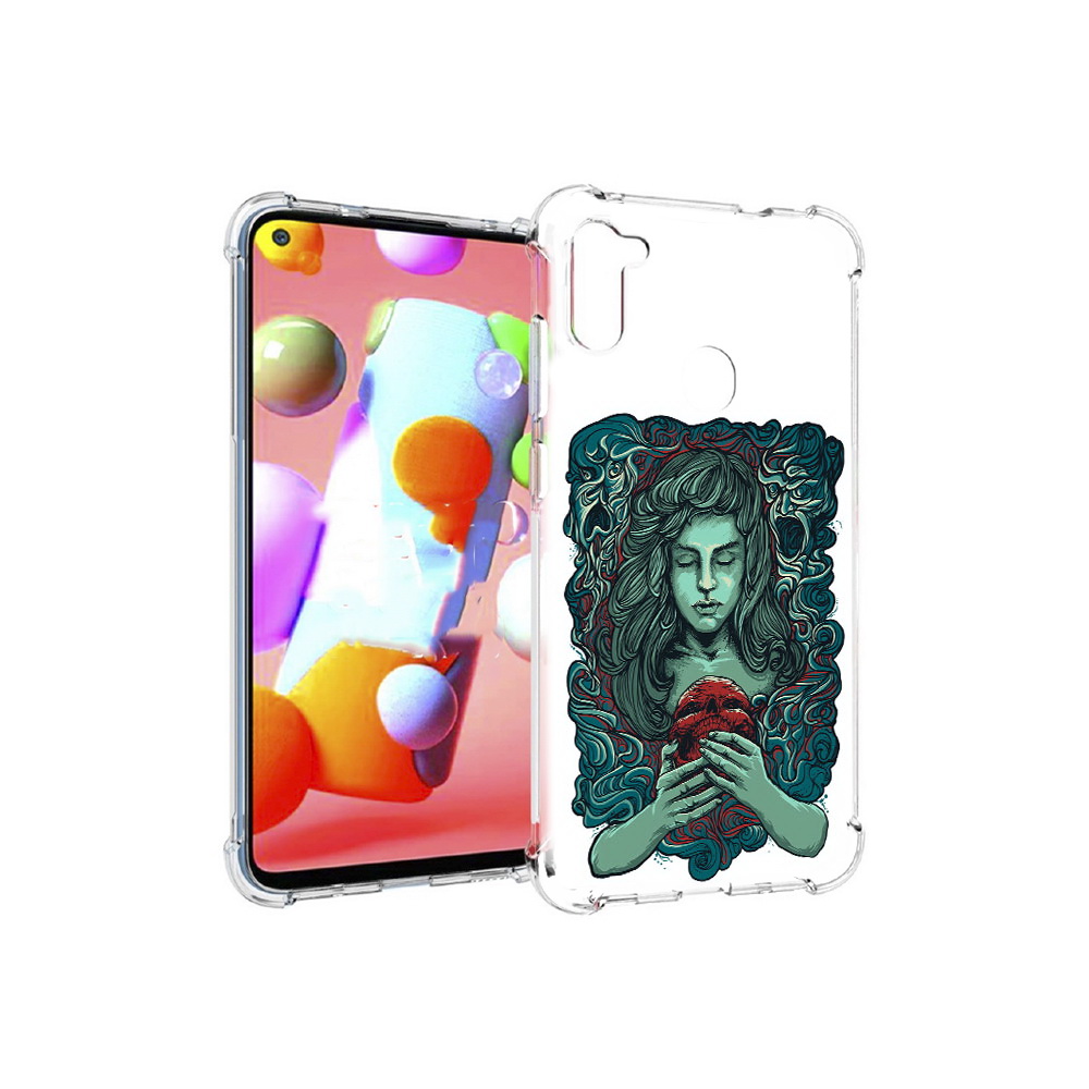 

Чехол MyPads Tocco для Samsung Galaxy M11 спящая девушка (PT147121.487.619), Прозрачный, Tocco