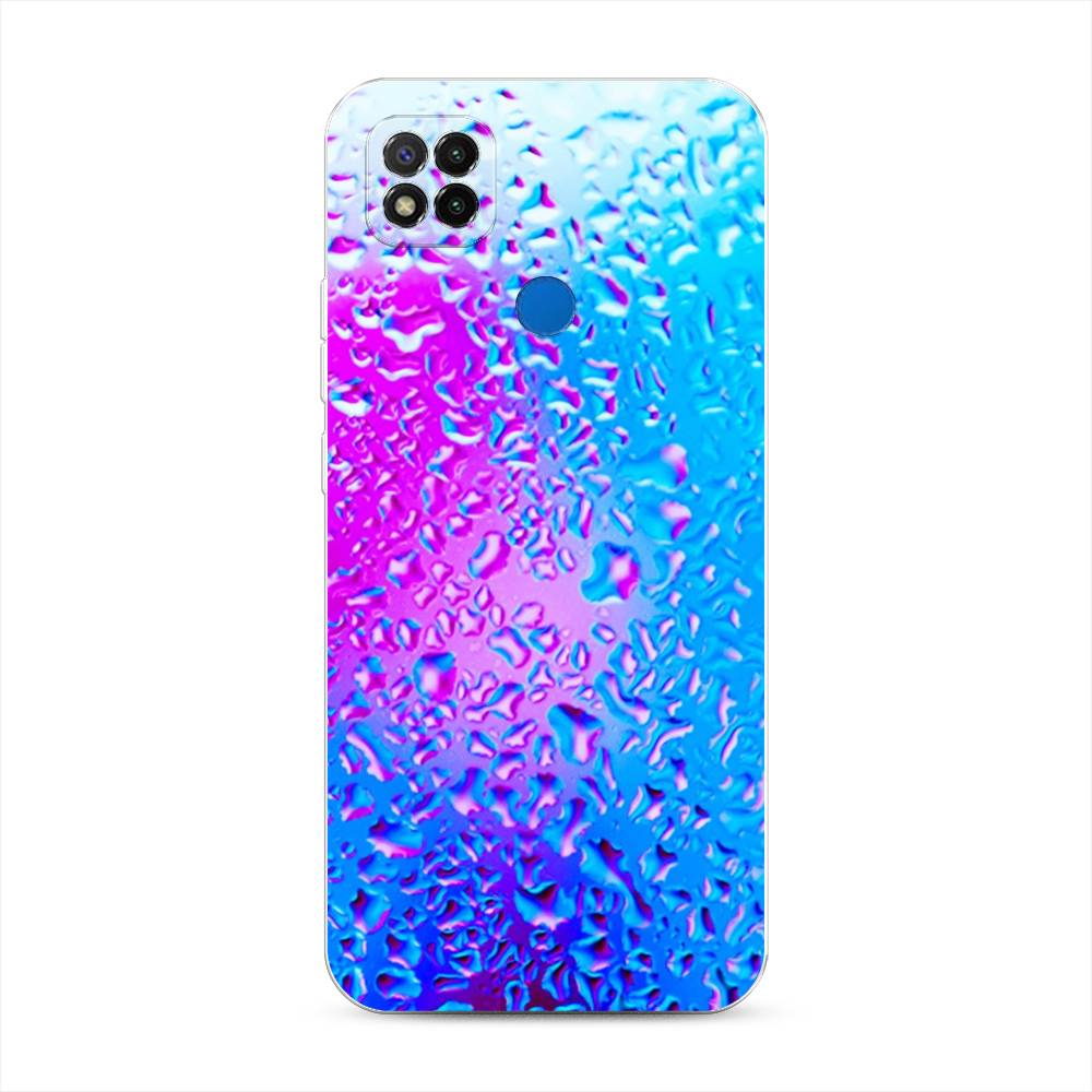 

Чехол на Xiaomi Redmi 9C "Капли на стекле", Голубой;розовый, 39050-3