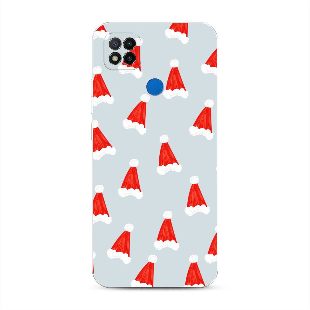 

Чехол для Xiaomi Redmi 9C "Новогодние шапочки", Белый;красный;серый, 39050-5
