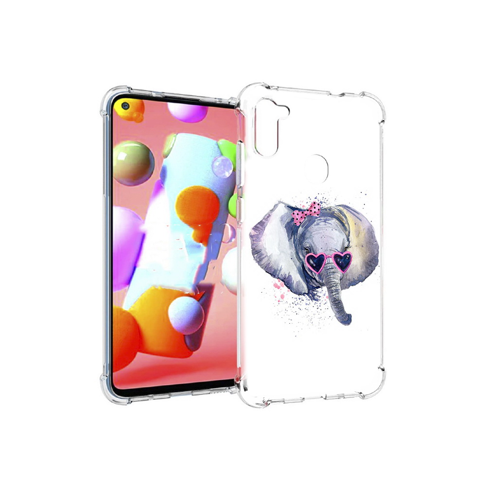 Чехол MyPads Tocco для Samsung Galaxy M11 слоник в очках (PT147121.487.608)