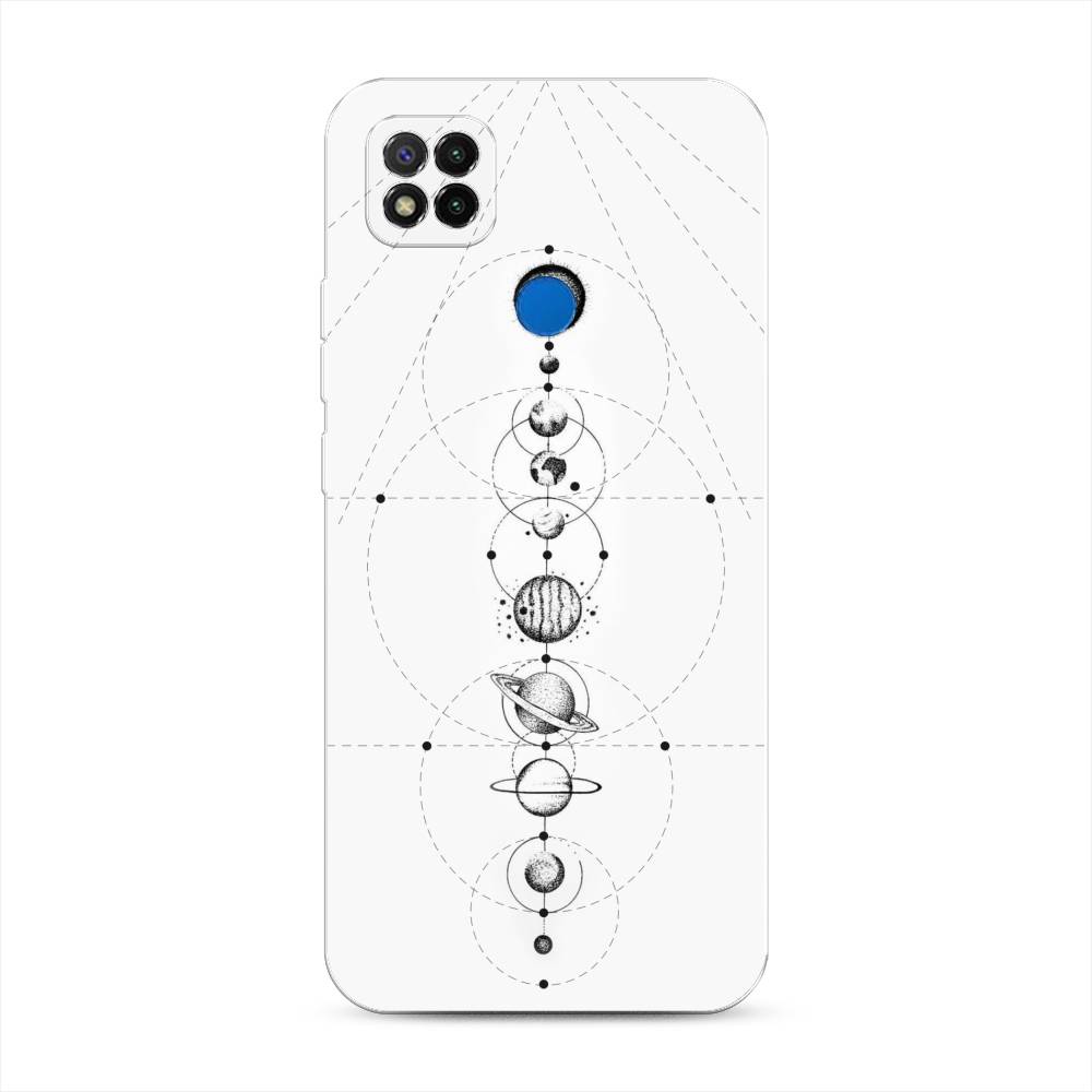 

Чехол на Xiaomi Redmi 9C "Парад планет", Серый, 39050-2