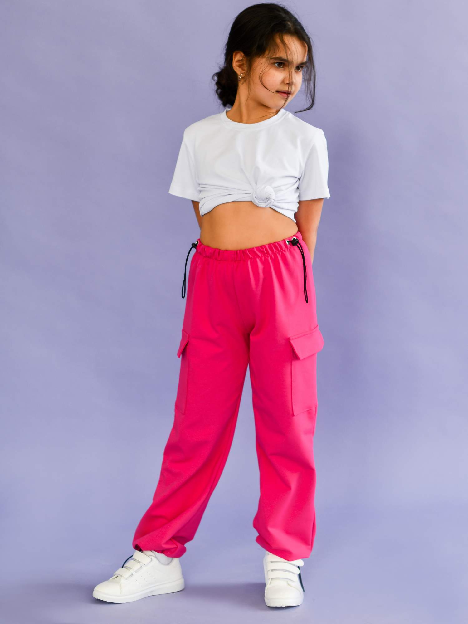 Брюки детские LikeRostik kargo, фуксия, 146