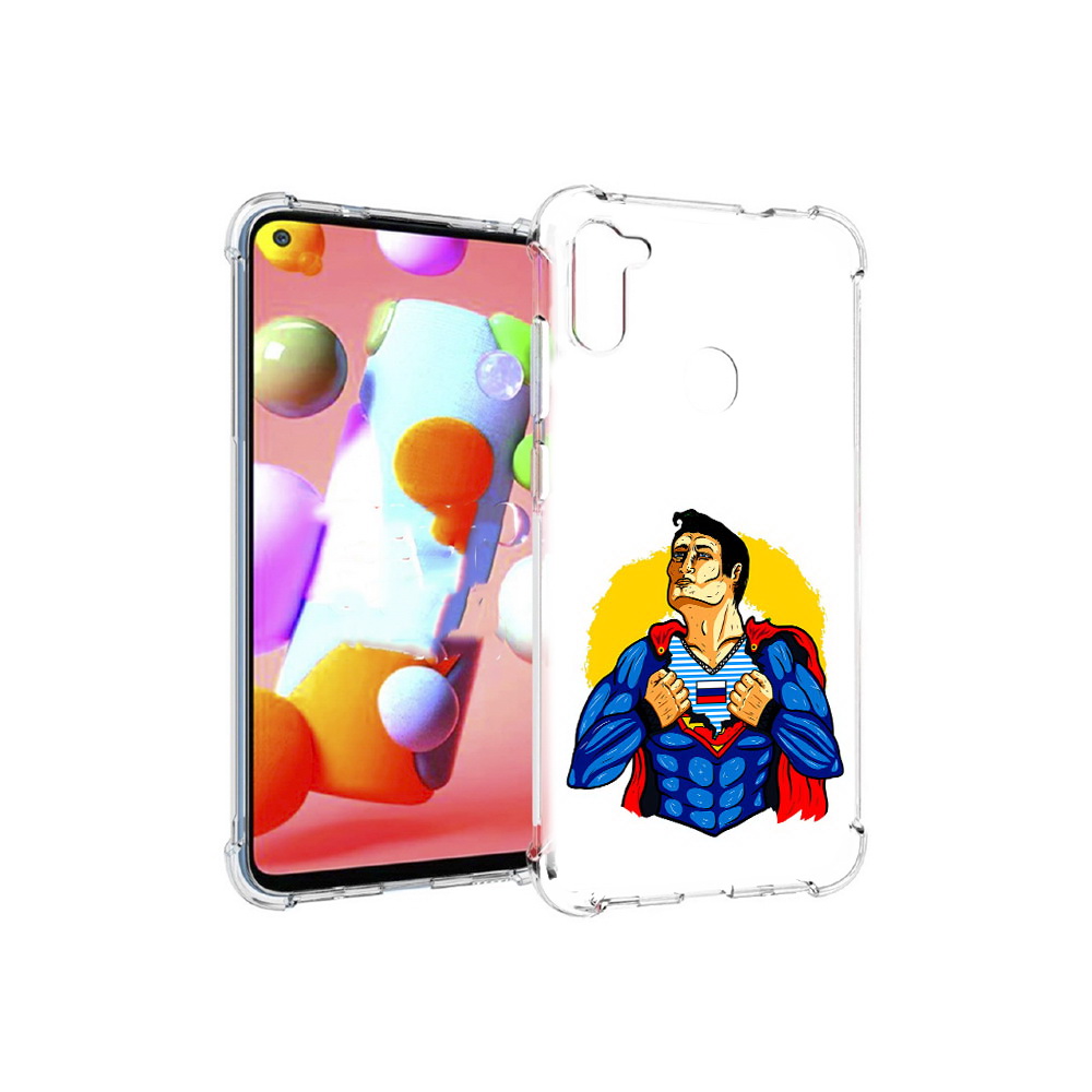 

Чехол MyPads Tocco для Samsung Galaxy M11 русский супермен (PT147121.487.591), Прозрачный, Tocco